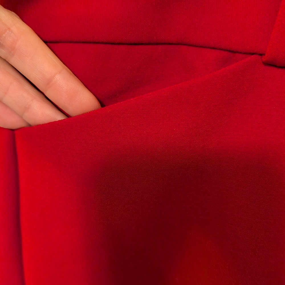 The Limited Slim Straight Leg Low Rise Red Dress Pants Size 4 - Picture 4 of 8